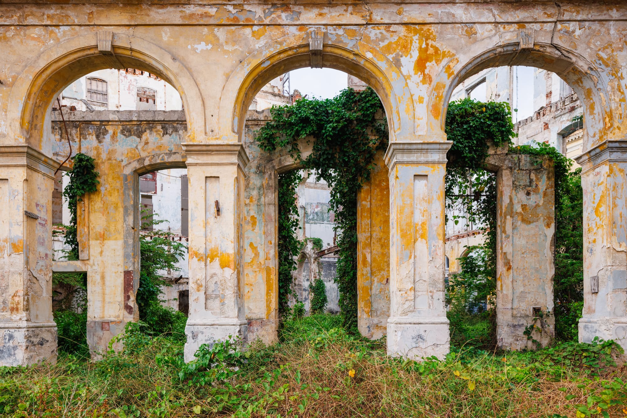 a photograph by James Kerwin of dilapidated architecture in Cuba