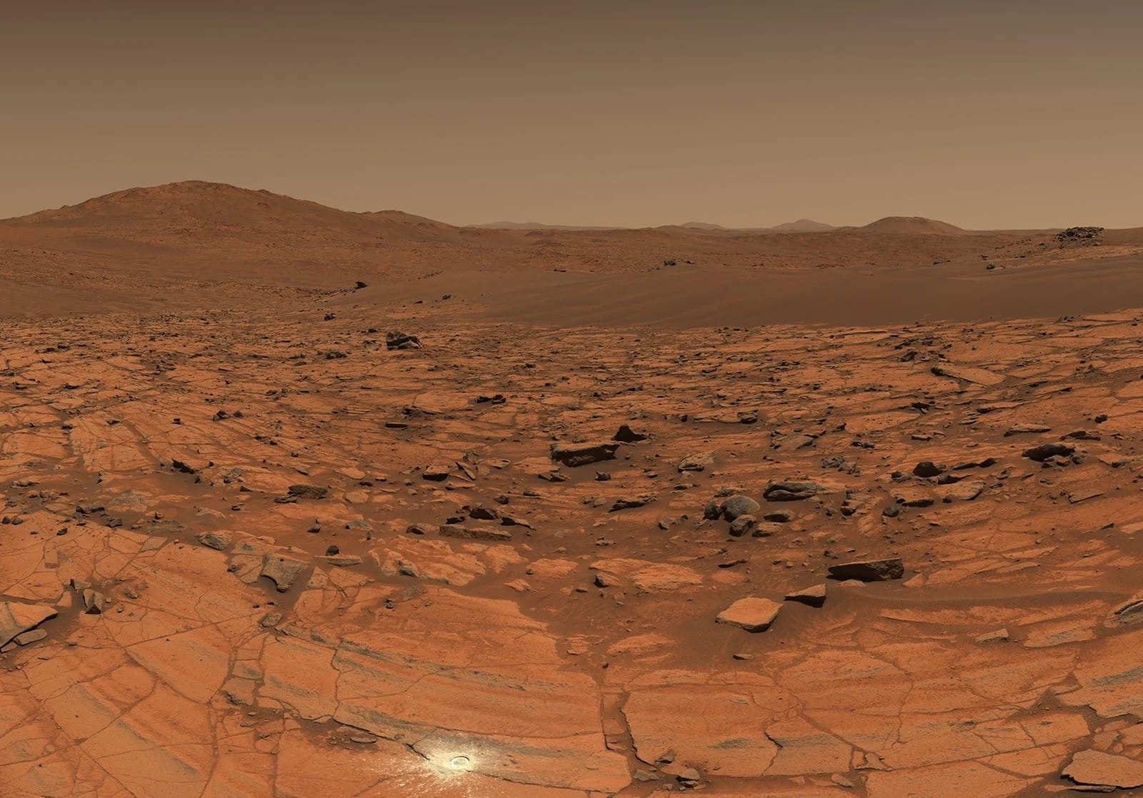 a photograph of a Mars landscape