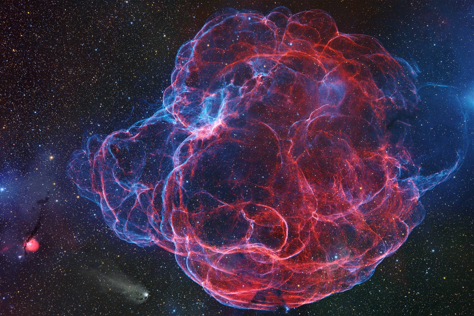 a photo of cosmic threads in the Spaghetti Nebula